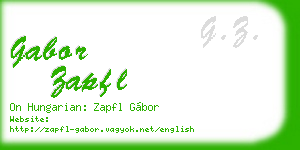 gabor zapfl business card